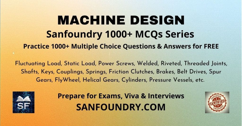 Machine Design Questions and Answers Sanfoundry Machine Design Questions and Answers Sanfoundry
