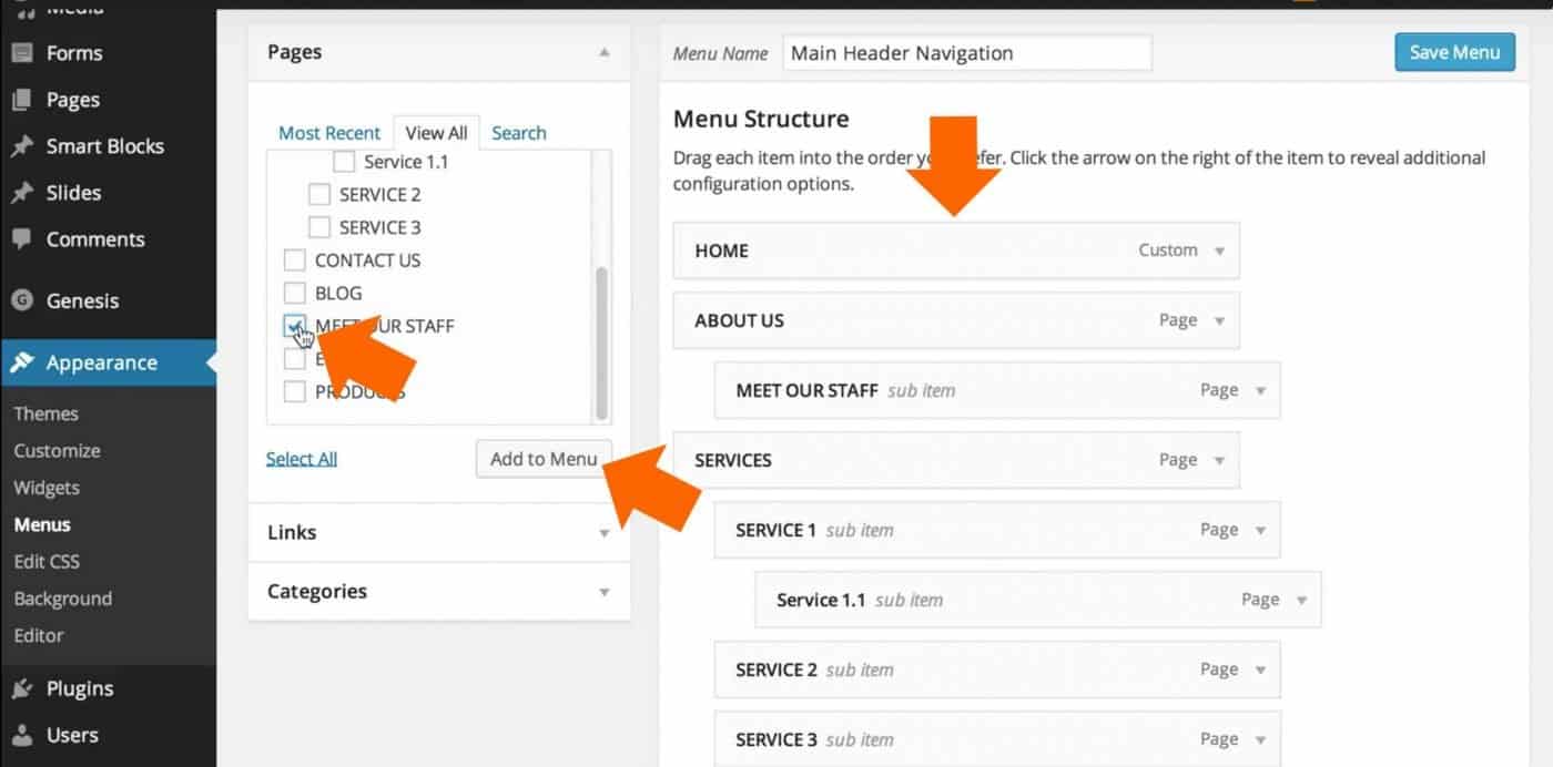 How to Edit / Change Menu Navigation Bar in WordPress SangFroid 