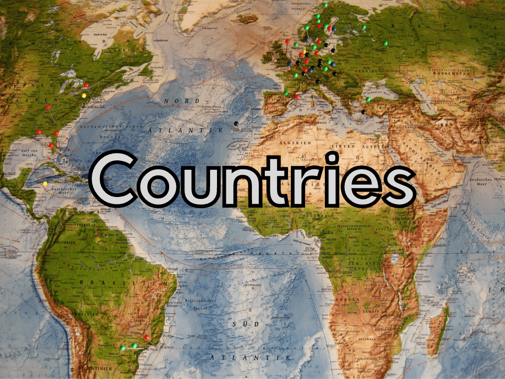 Countries and Geography ESL Games Asynchronous Learning Online