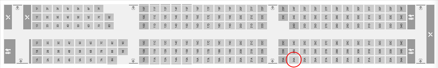 Volaris A321 Seat Map