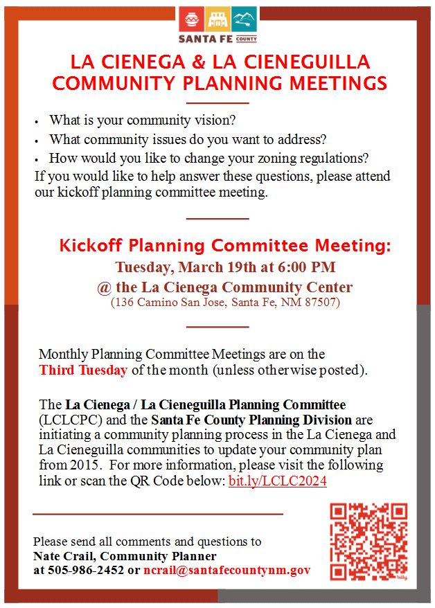 La Cienega/La Cieneguilla Community Plan Update Santa Fe County