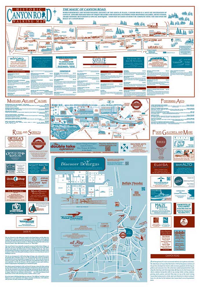 to Santa Fe The Original Santa Fe Walking Map