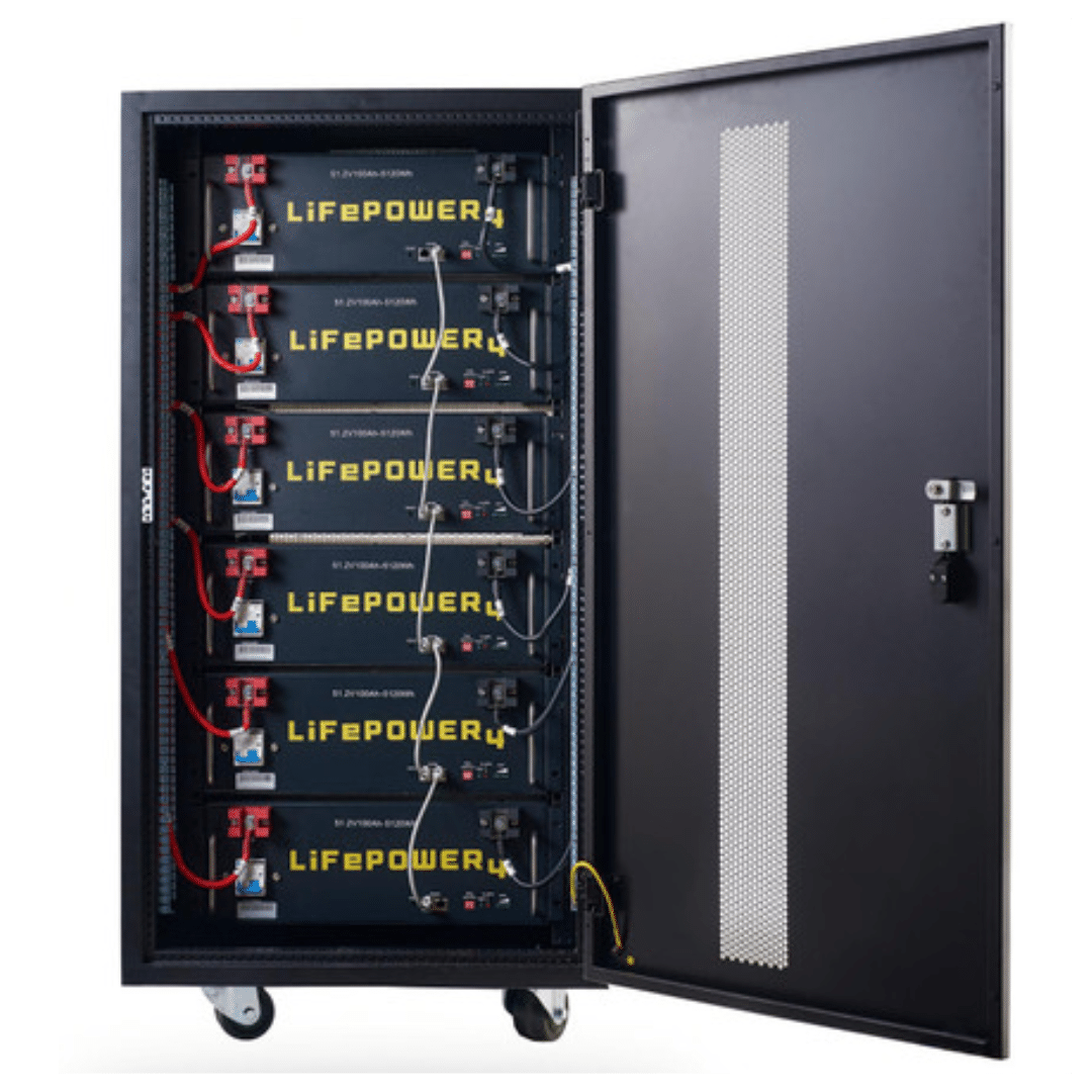 EG4 Enclosed Battery Rack for 6 w/Casters | SanTan Solar