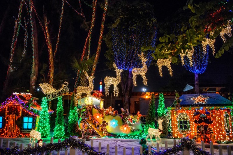 Holiday Lights and Interactive Displays Santa's Enchanted Forest