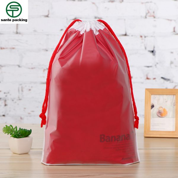 Colorful Plastic Shopping Drawstring Plastic Bag Printed With Your Logo