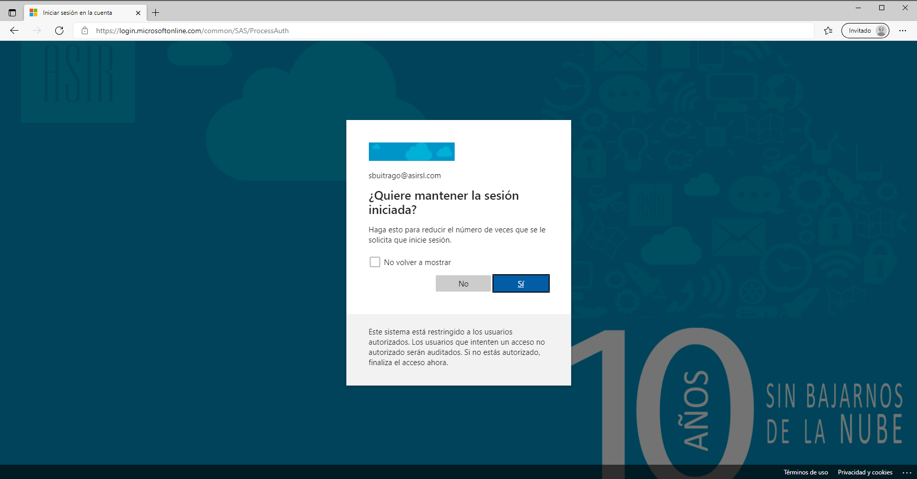 MicrosoftAzureFIDO2Login04 Blog Santiago Buitrago