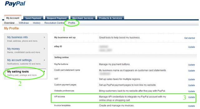 Getting Paypal API username and Password Sanwebe
