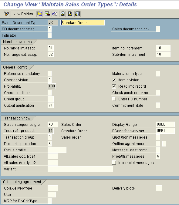 SAP123 Configuration of Sales Document Types