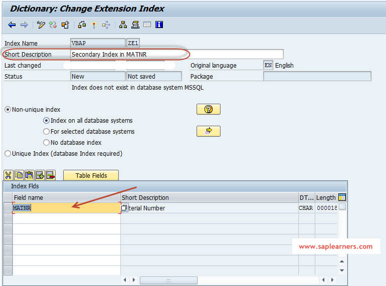 Extension Index in SAP ABAP