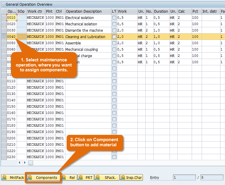 Equipment Task List in SAP PM SAPLoud