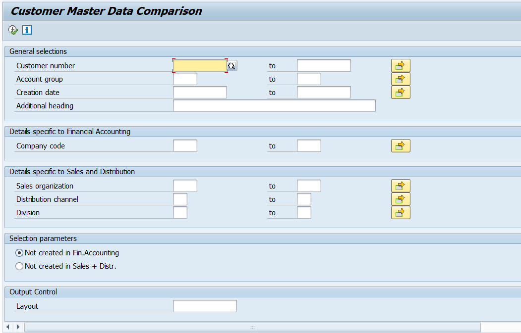 Compare Customer Master Data in SAP SAP Tutorial