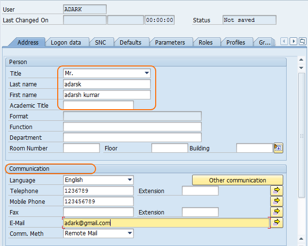 How to create new User ID SAP User Account (SU01) in SAP