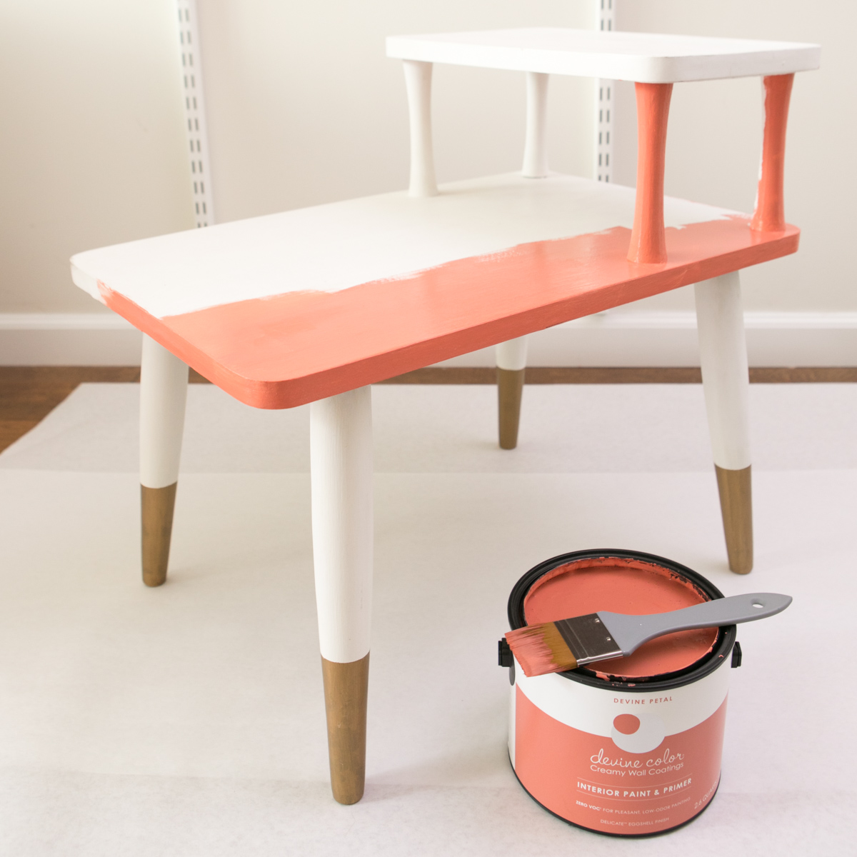 Use Devine Color paint to update the color of furniture like side