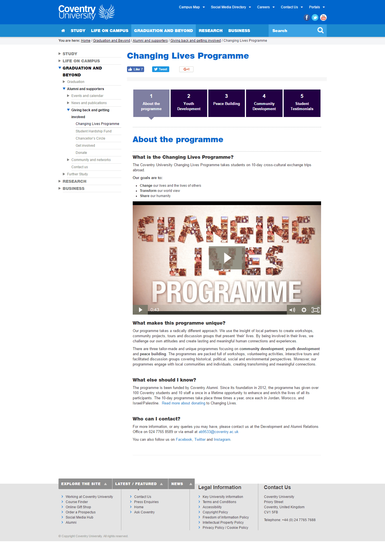 changinglivesprogramme Sarah Jane Bodell