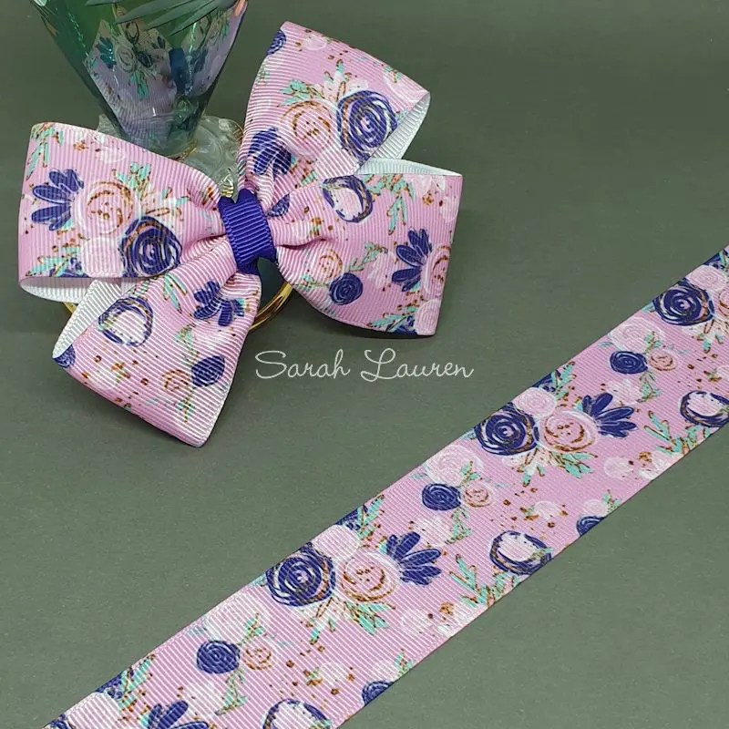 Purple Roses Ribbon 22mm & 38mm Sarah Lauren