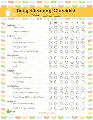 Room Cleaning Checklist Template Database