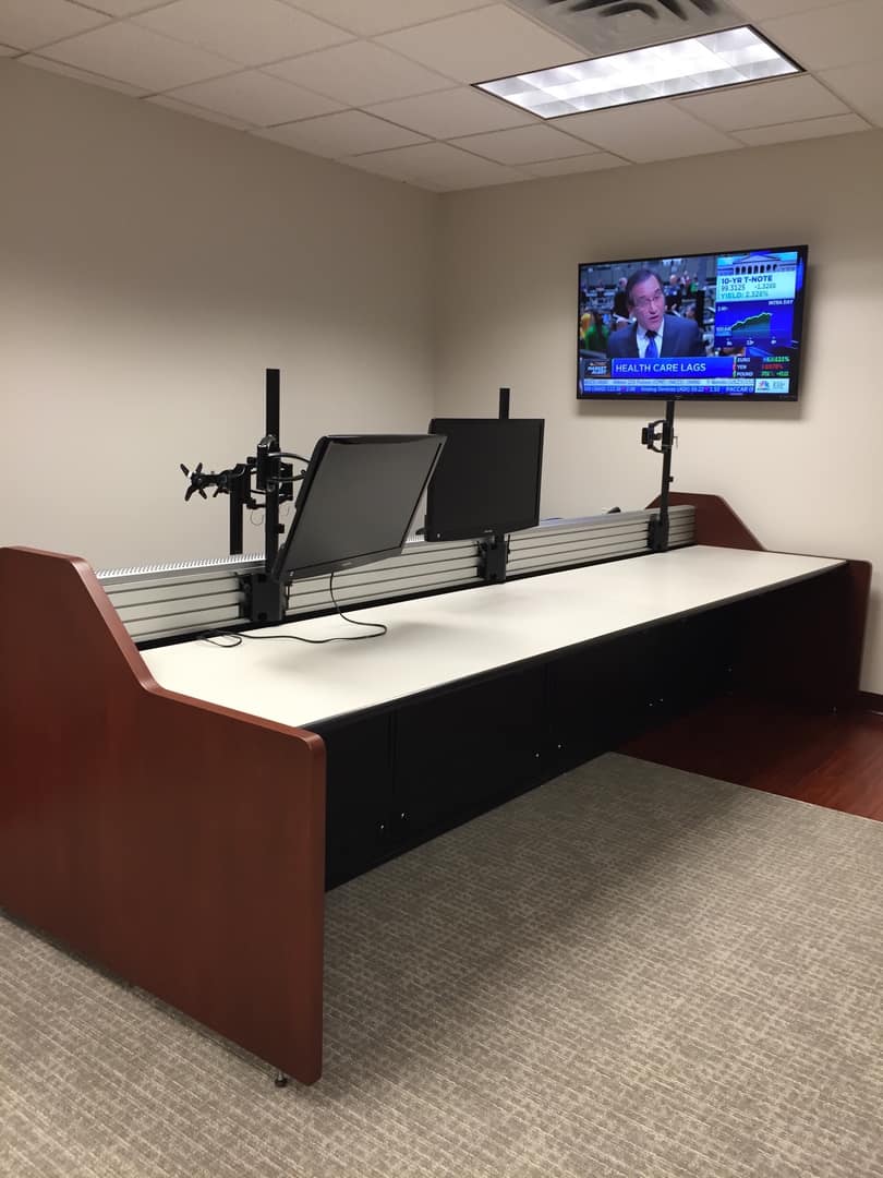 Wall Street Trading Desks Aluminum Slatwall Saraval Industries, Corp