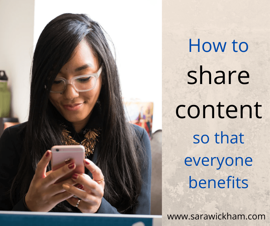How to share content so everyone benefits... Dr Sara Wickham