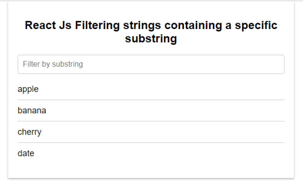 React Js Array filter Method Array of object