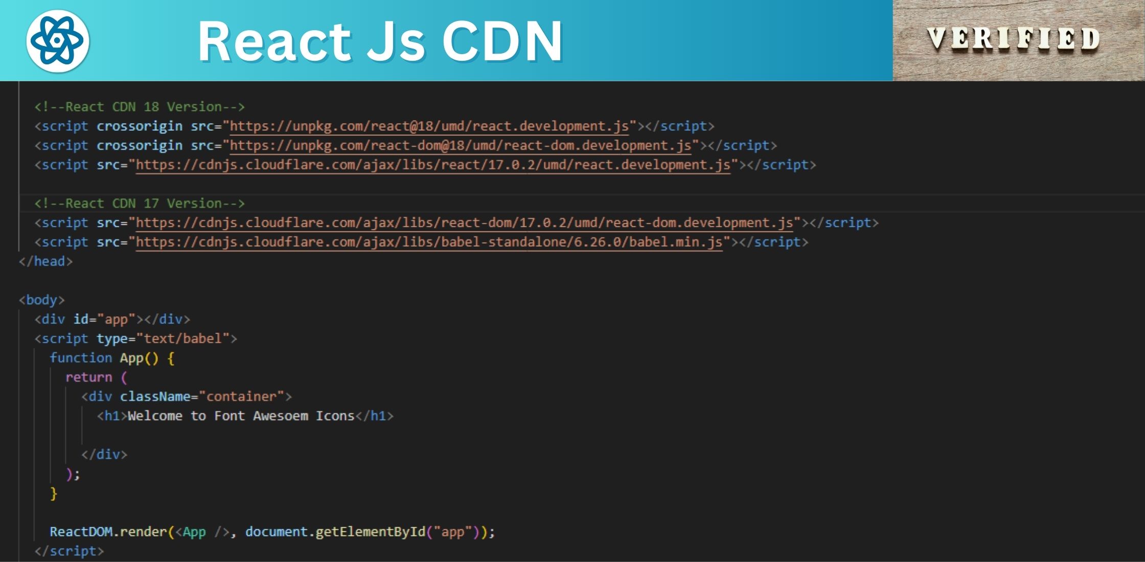 React CDN Example