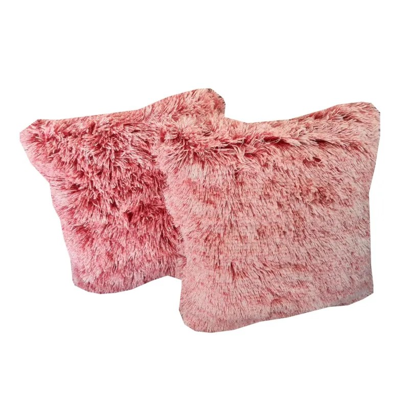 Fluffy Scatter Cushions Set of 2 Pink Sastro