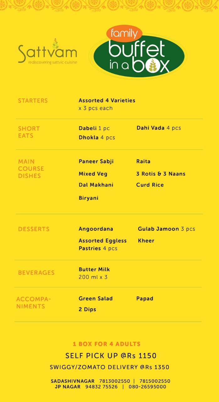 Buffet in a box Sattvam
