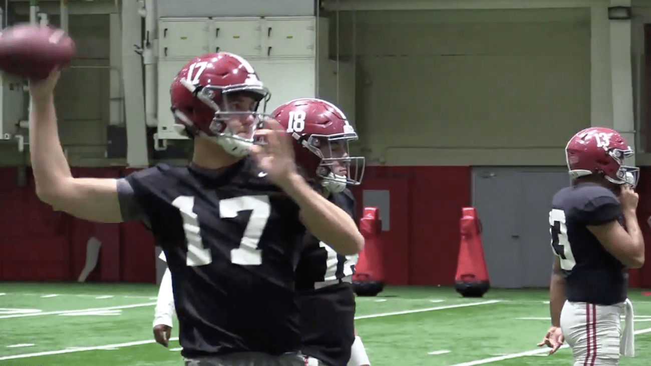 WATCH 2019 QB Paul Tyson takes part in Alabama's Orange Bowl practice