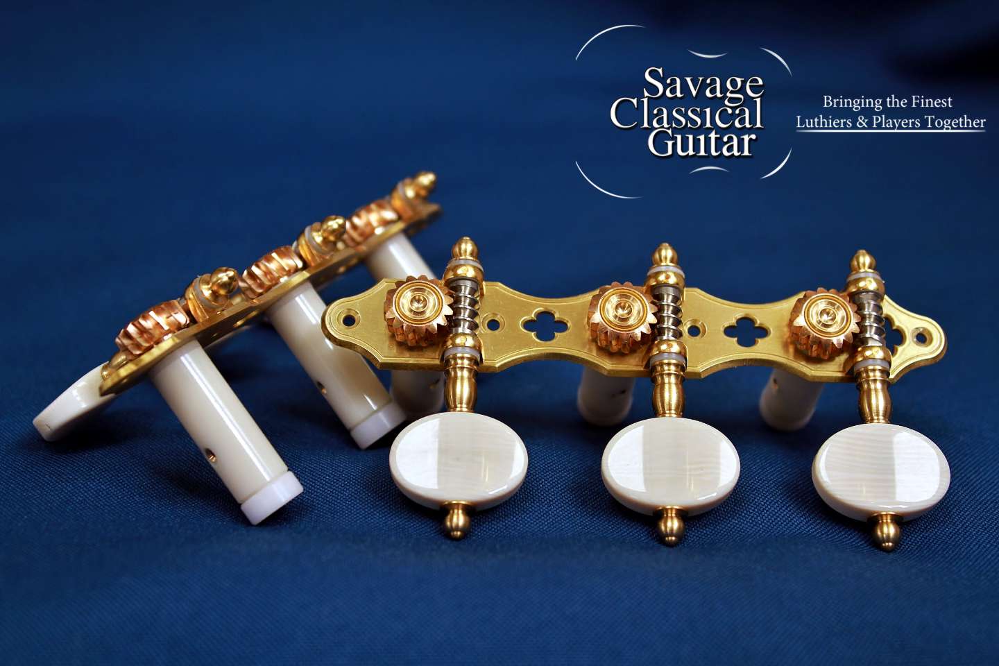 Alessi Tuning Machines Oval Ivory F5 Savage Classical Guitar