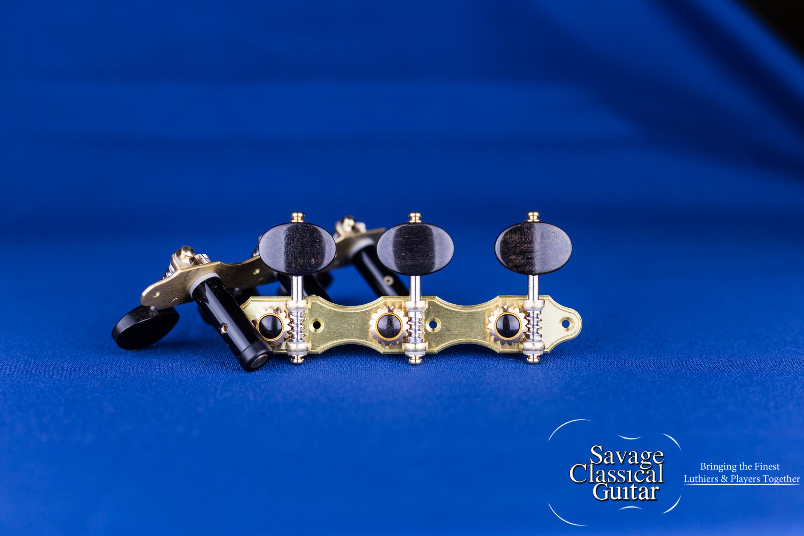 Alessi Tuning Machines - Oval Ebony F1 - Savage Classical Guitar