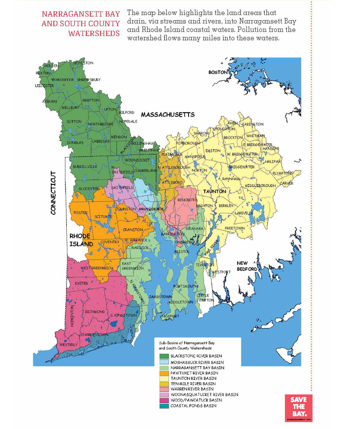 Map Of Narragansett Ri Bay Issues - Save The Bay