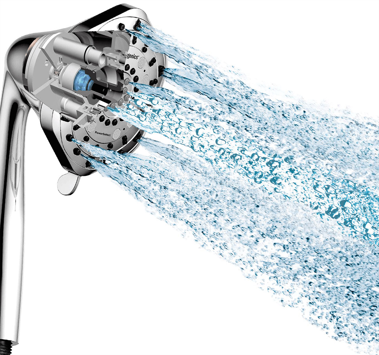 WATER SAVING 60 OXYGENICS POWER SELECT HANDHELD SHOWER KIT HIGH