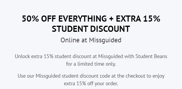 Missguided US Student Discount 65 Off Everything Saving Chief