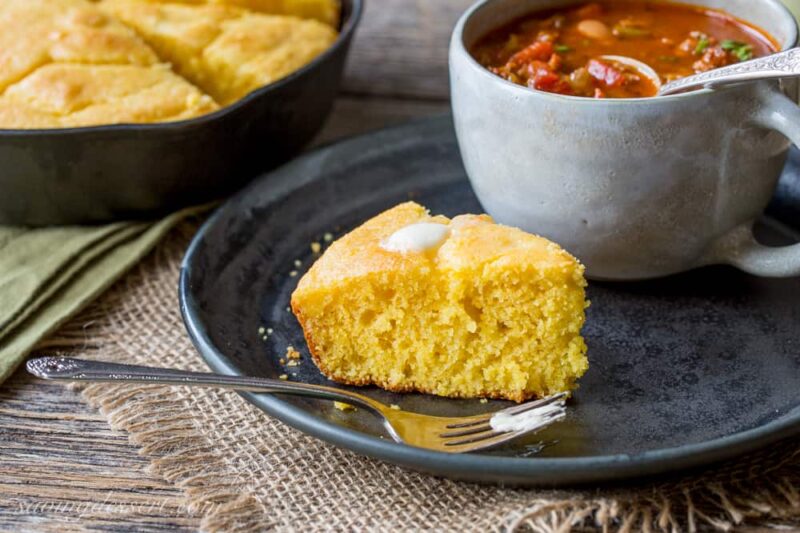 Skillet Buttermilk Cornbread Saving Room for Dessert