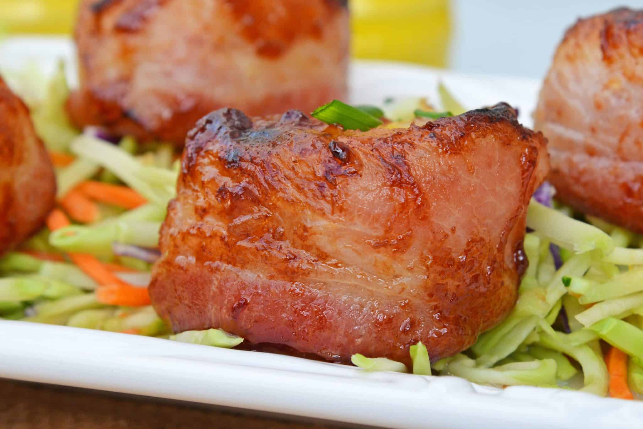 BBQ Bacon Wrapped Scallops Crispy Bacon + Big Creamy Scallops
