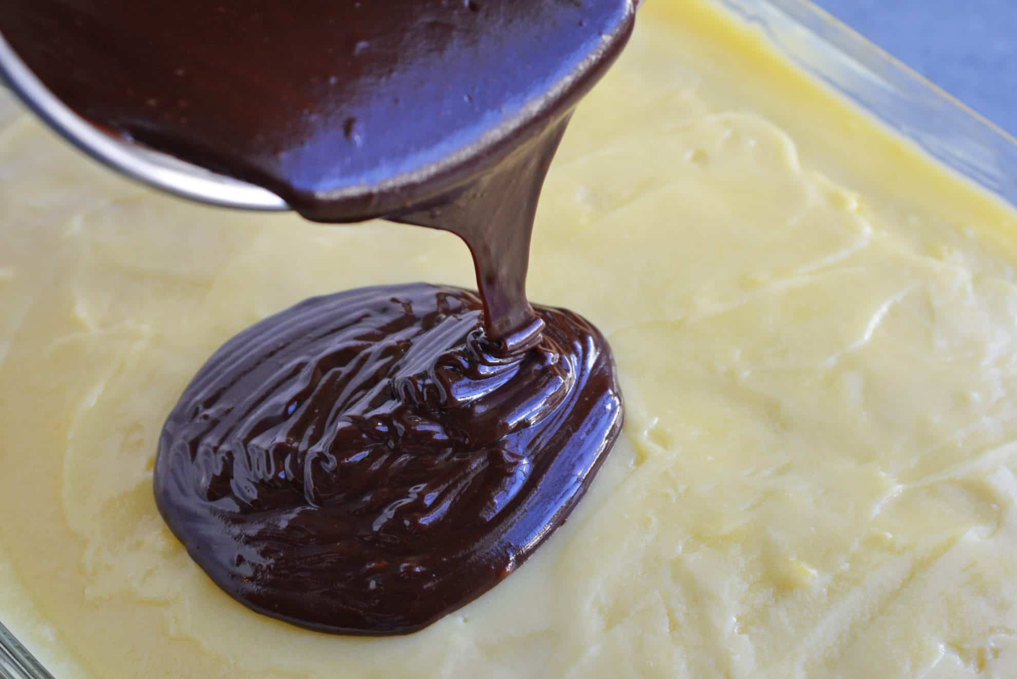 Boston Cream Poke Cake Delicious Pudding Cake