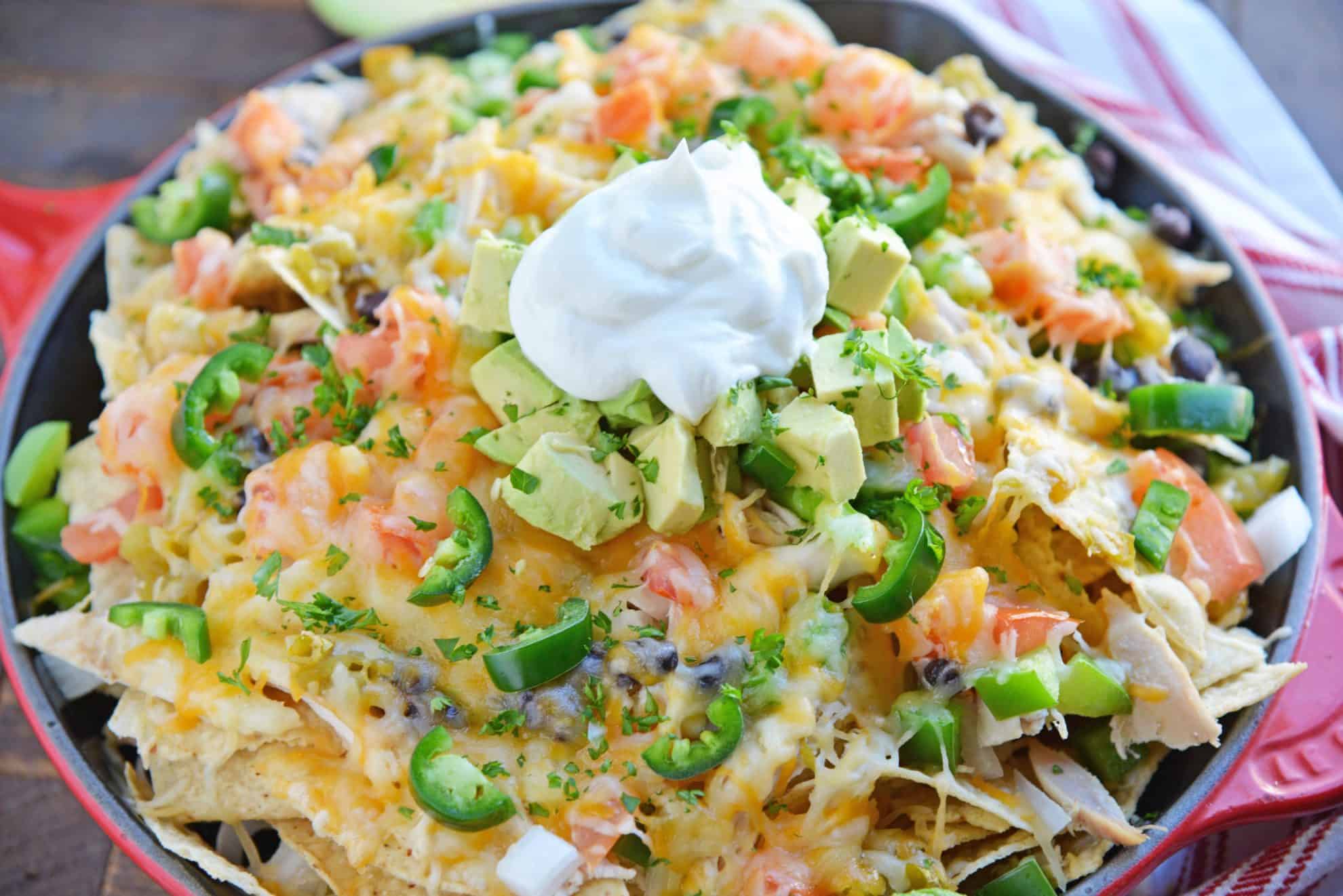 Loaded Chicken Nachos Chicken Nachos Supreme Nachos