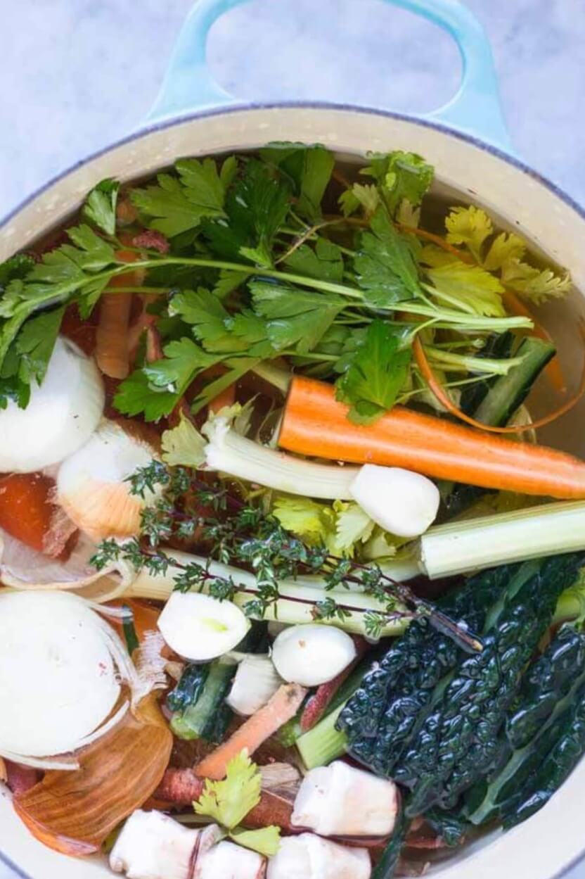 How to Make Vegetable Broth from Kitchen Scraps Savory Lotus