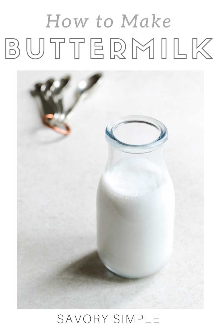 Learn how to make buttermilk substitute at home with this quick tutorial! Homemade buttermilk can easily be used in place of the commercial versions in baked goods.