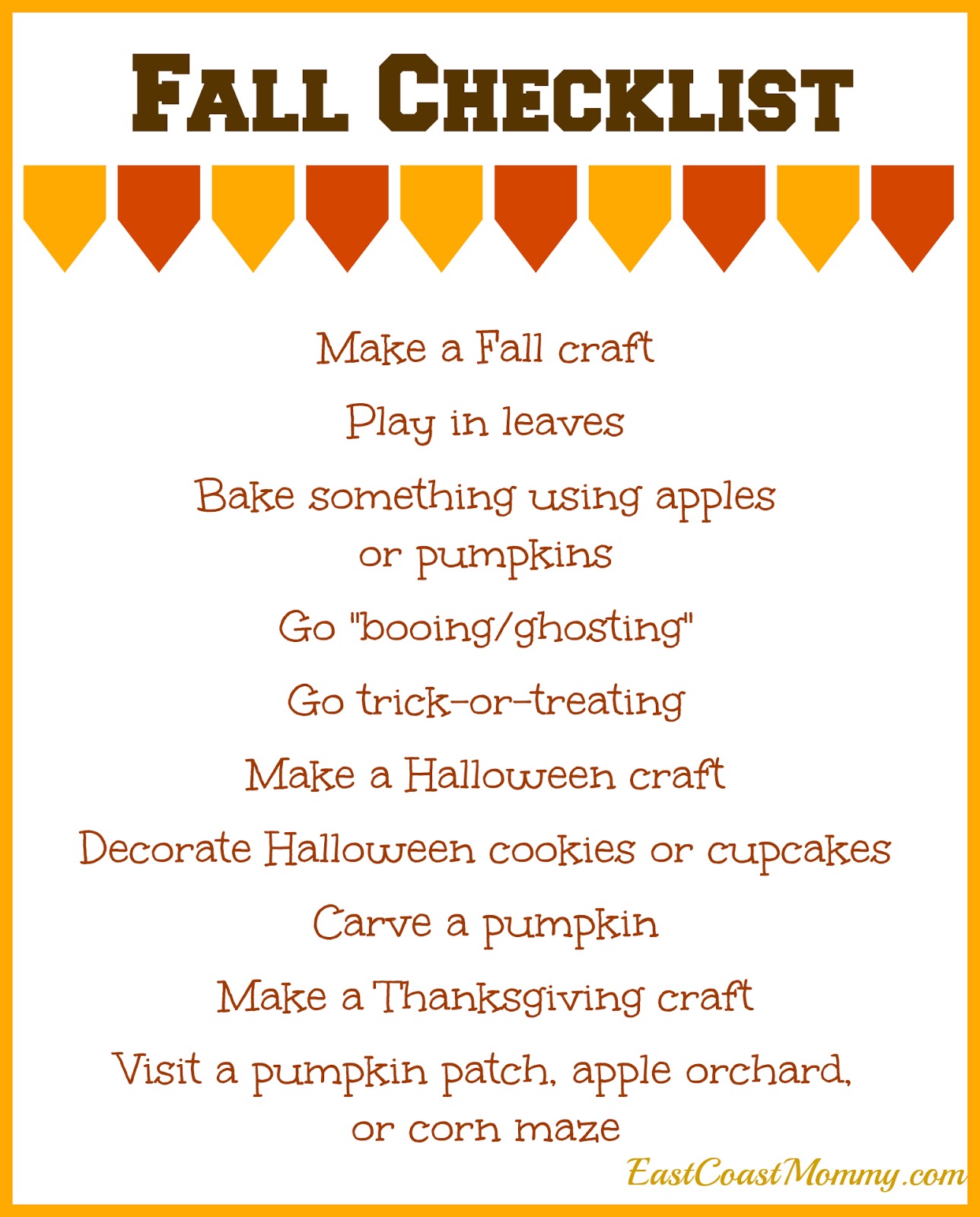 Simple Fall Checklist {free printable} - SavvyMom