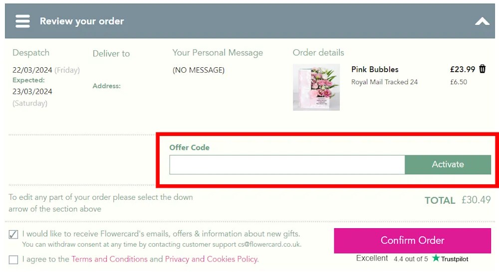 Flowercard Discount Codes & Vouchers 10 Off September 2024