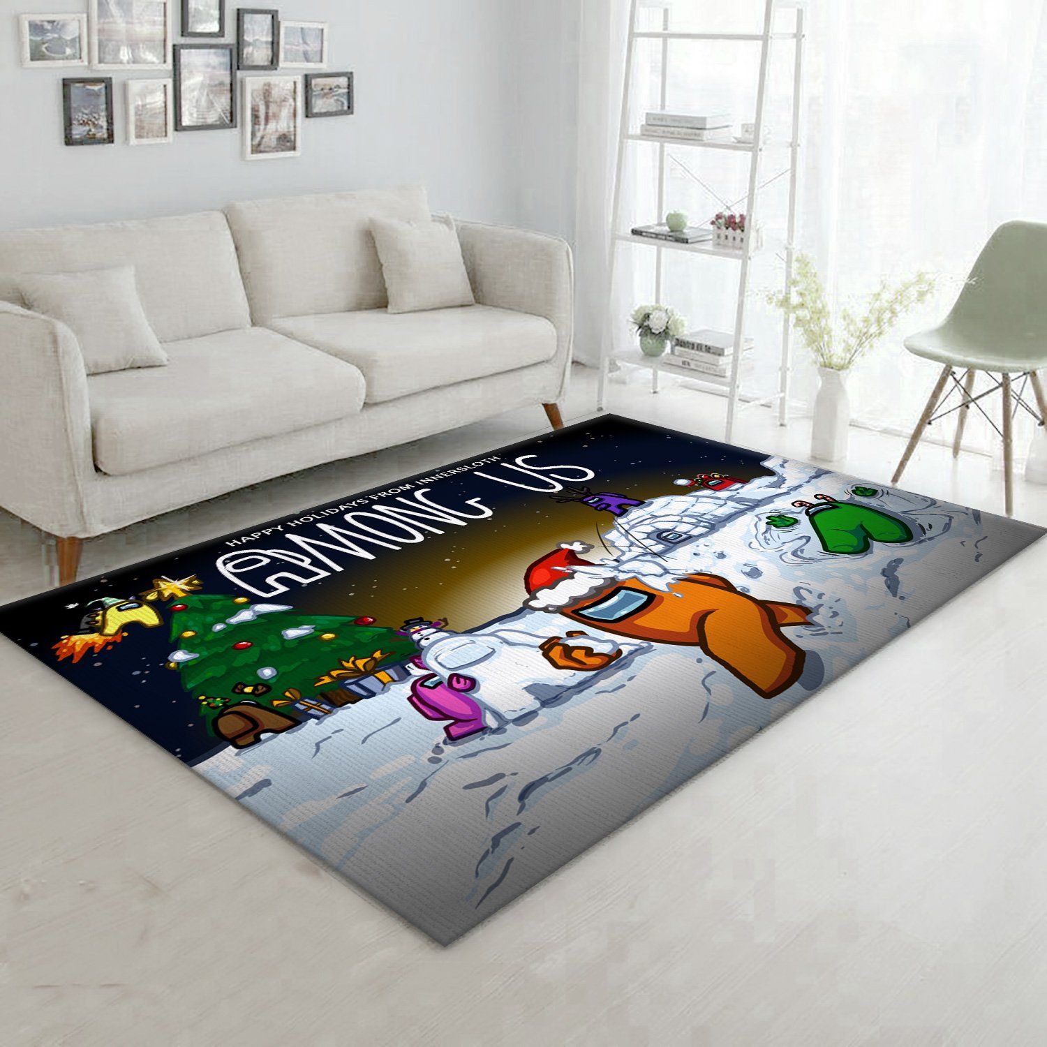 Among Us Ver3 Gaming Area Rug Bedroom Rug Christmas Gift US Decor