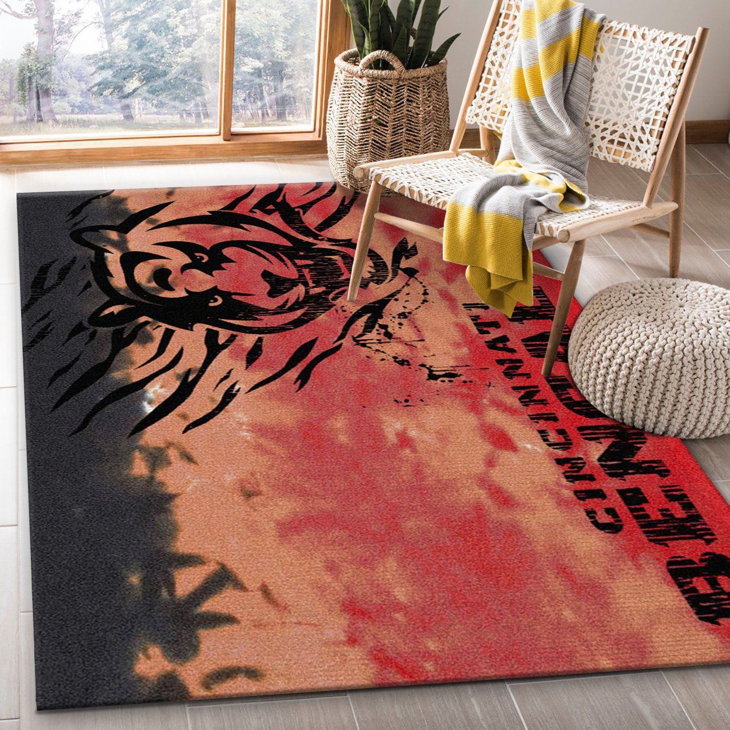 Chicago Bears Repeat Rug Nfl Team Area Rug, Bedroom Rug, Home US Decor