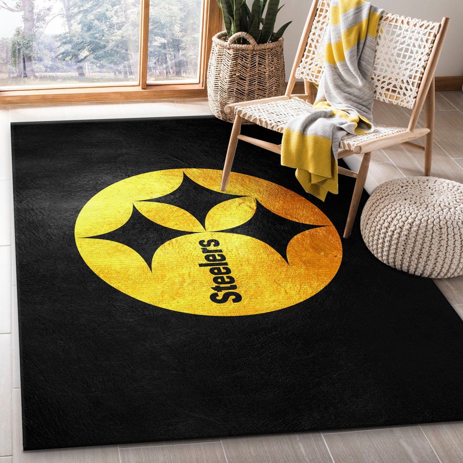 Pittsburgh Steelers NFL Team Logos Area Rug, Kitchen Rug, US Gift Decor