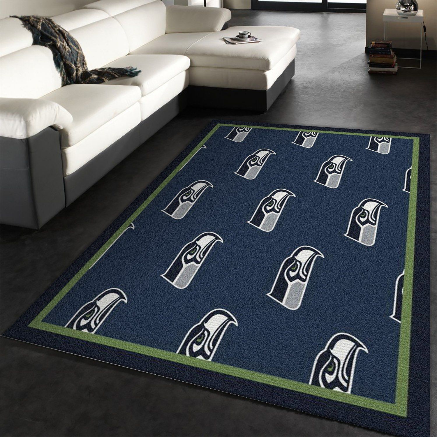 Seattle Seahawks Repeat Rug Nfl Team Area Rug Carpet, Kitchen Rug