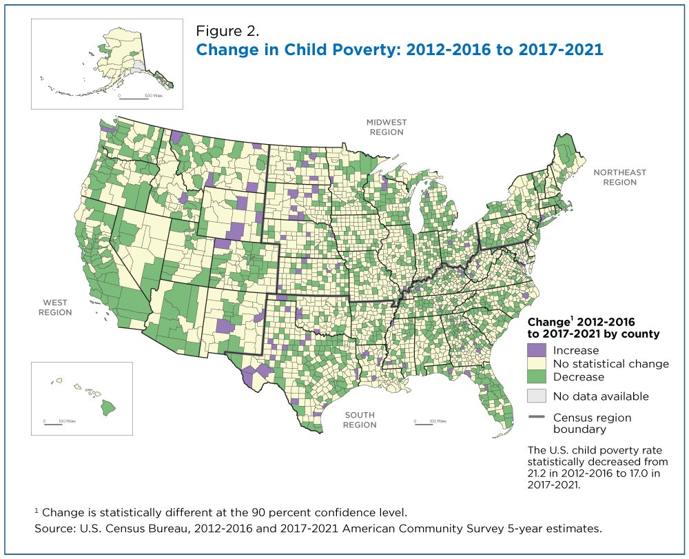 U.S. Poverty Rates Differ by Age and County