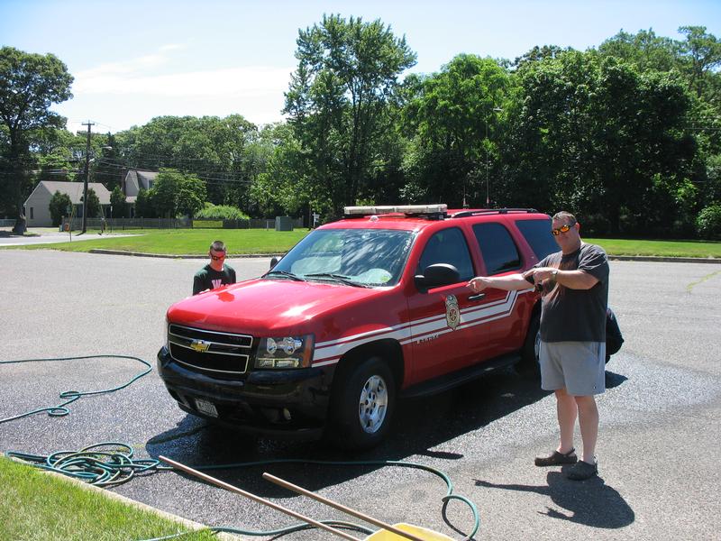 SBFD Junior Explorers Hold Car Wash Stony Brook Fire Department