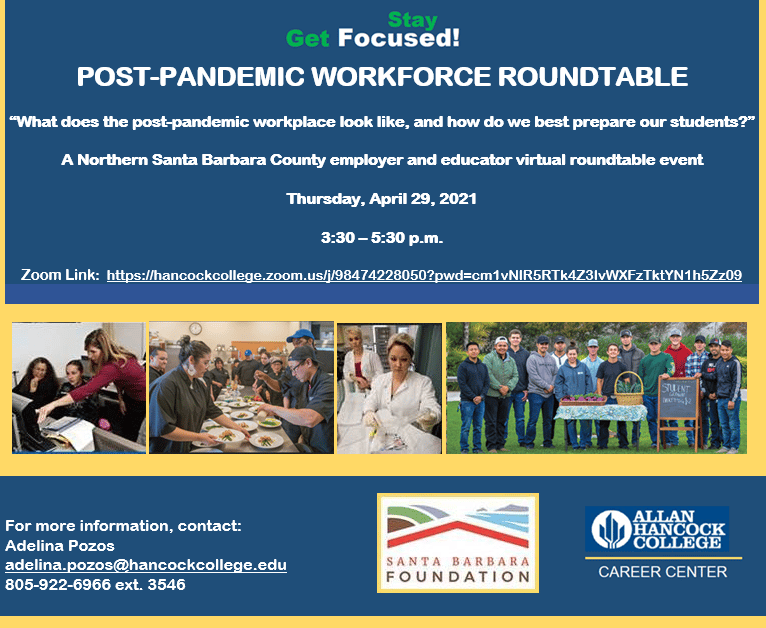 PostPandemic Workforce Roundtable Santa Barbara Foundation