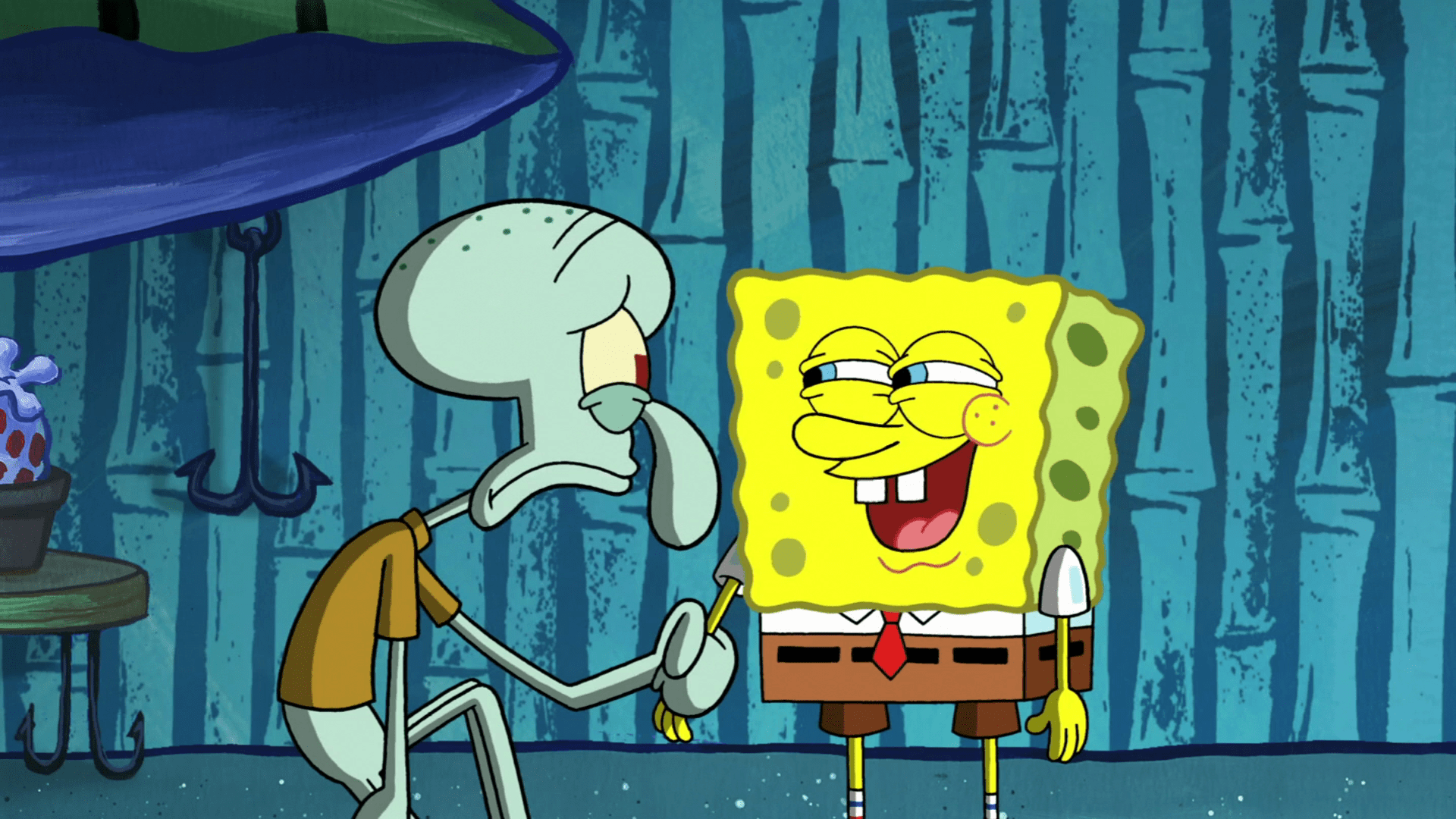 SpongeBuddy Mania SpongeBob Pictures Squid Defense