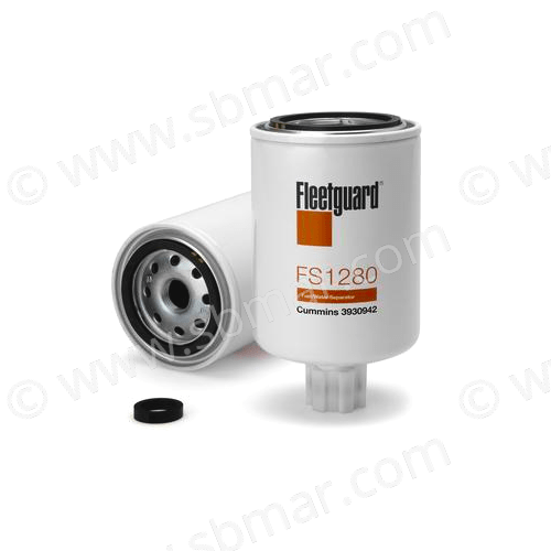Fleetguard FS1280 Fuel Filter w/ drain late 4BTA 6BTA and 6CTA's