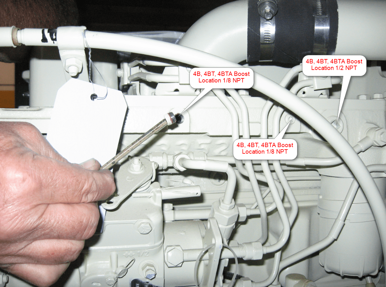 Boost Fitting Locations for B & C Series Marine Diesels Seaboard Marine